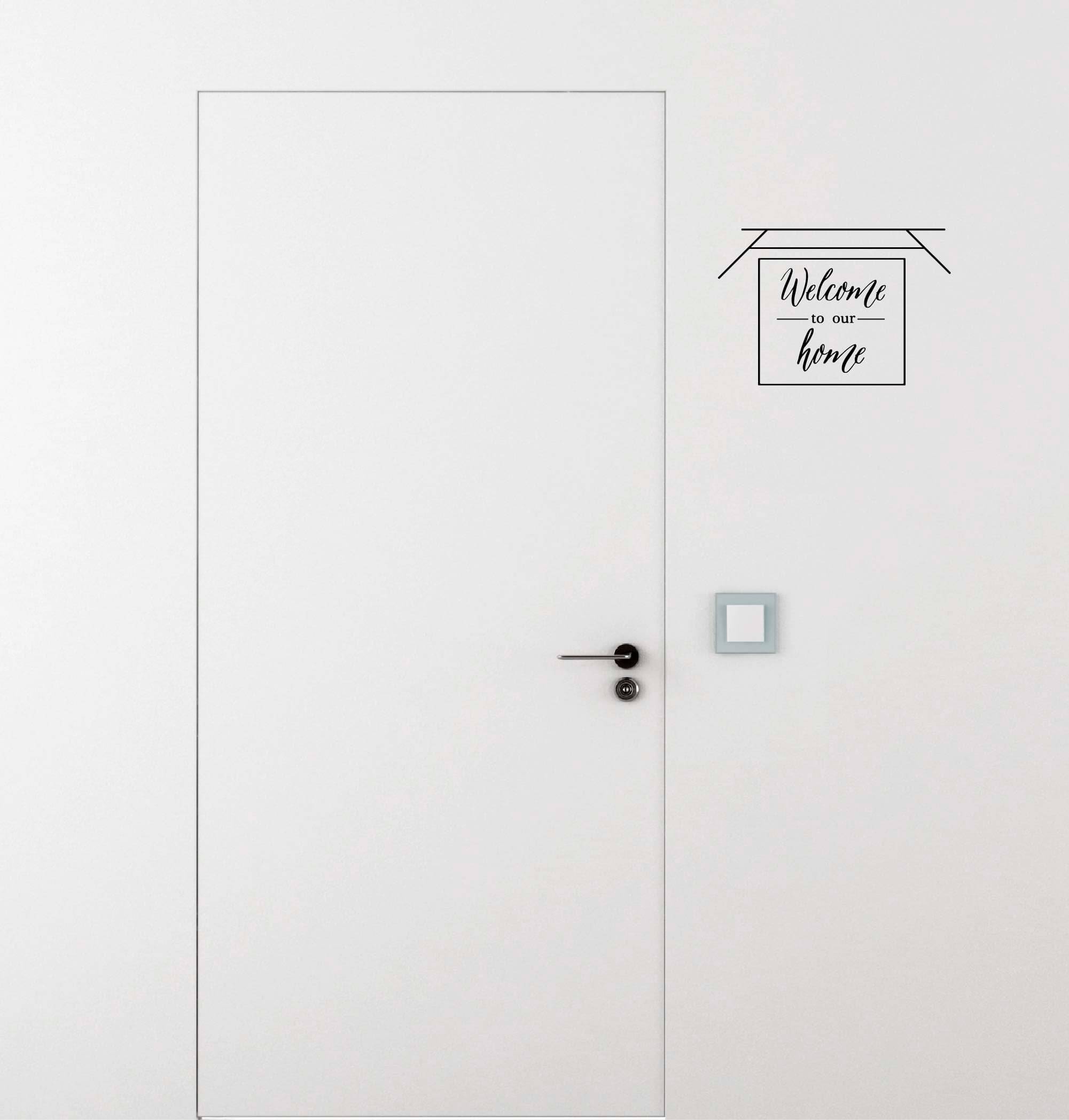     			PEACOCKRIDE Welcome to Our Home Wall Decal Wall Stickers