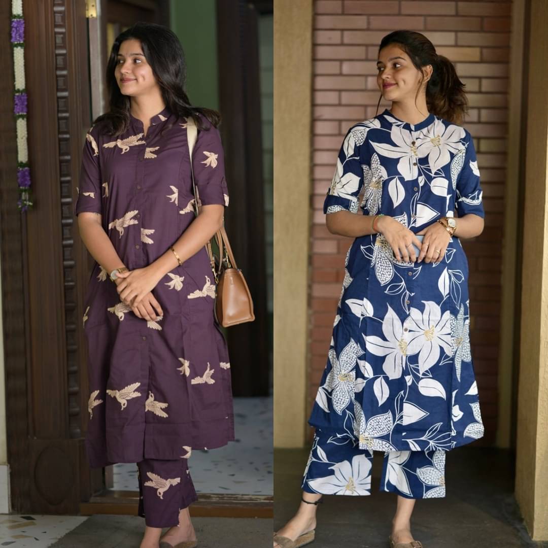 YAGNIK FASHION Women Cotton Blend Self Design A-line Kurti With Pants ( Multicolor 2 ) YAGNIK FASHION Women Cotton Blend Self Design A-line Kurti With Pants ( Multicolor 2 )