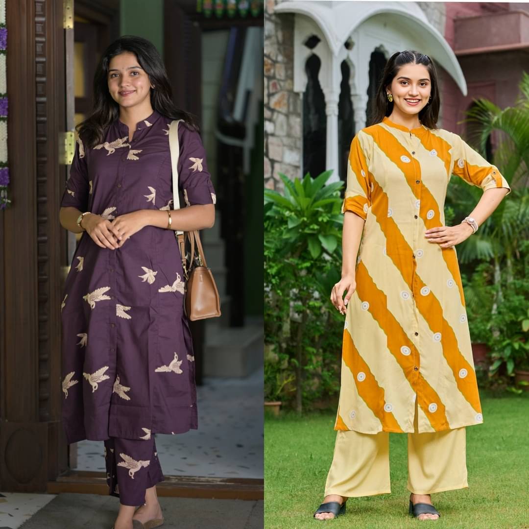 YAGNIK FASHION Women Cotton Blend Self Design A-line Kurti With Pants ( Multicolor 4 ) YAGNIK FASHION Women Cotton Blend Self Design A-line Kurti With Pants ( Multicolor 4 )