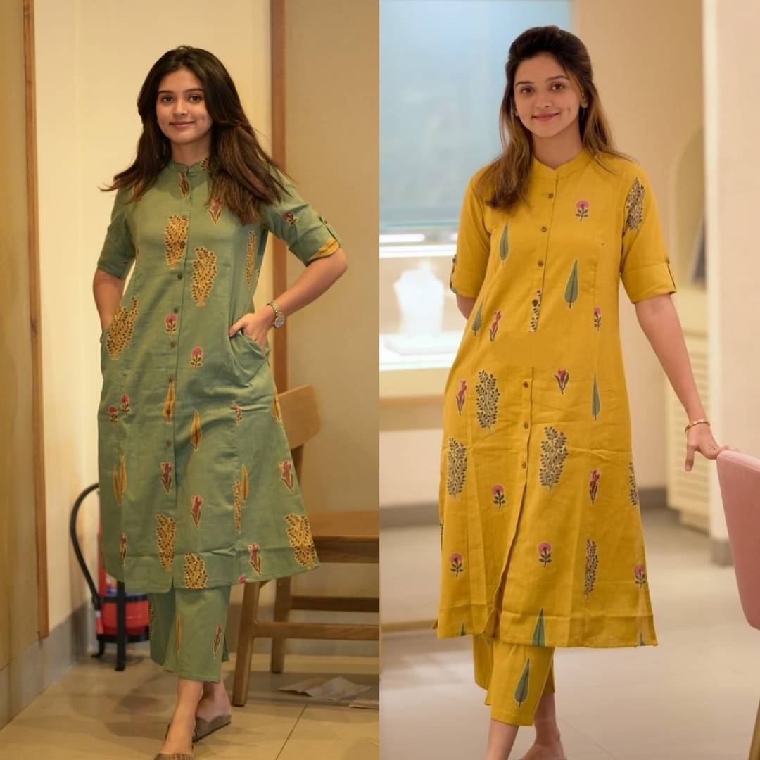     			YAGNIK FASHION Women Rayon Self Design A-line Kurti With Palazzo ( Multicoloured )