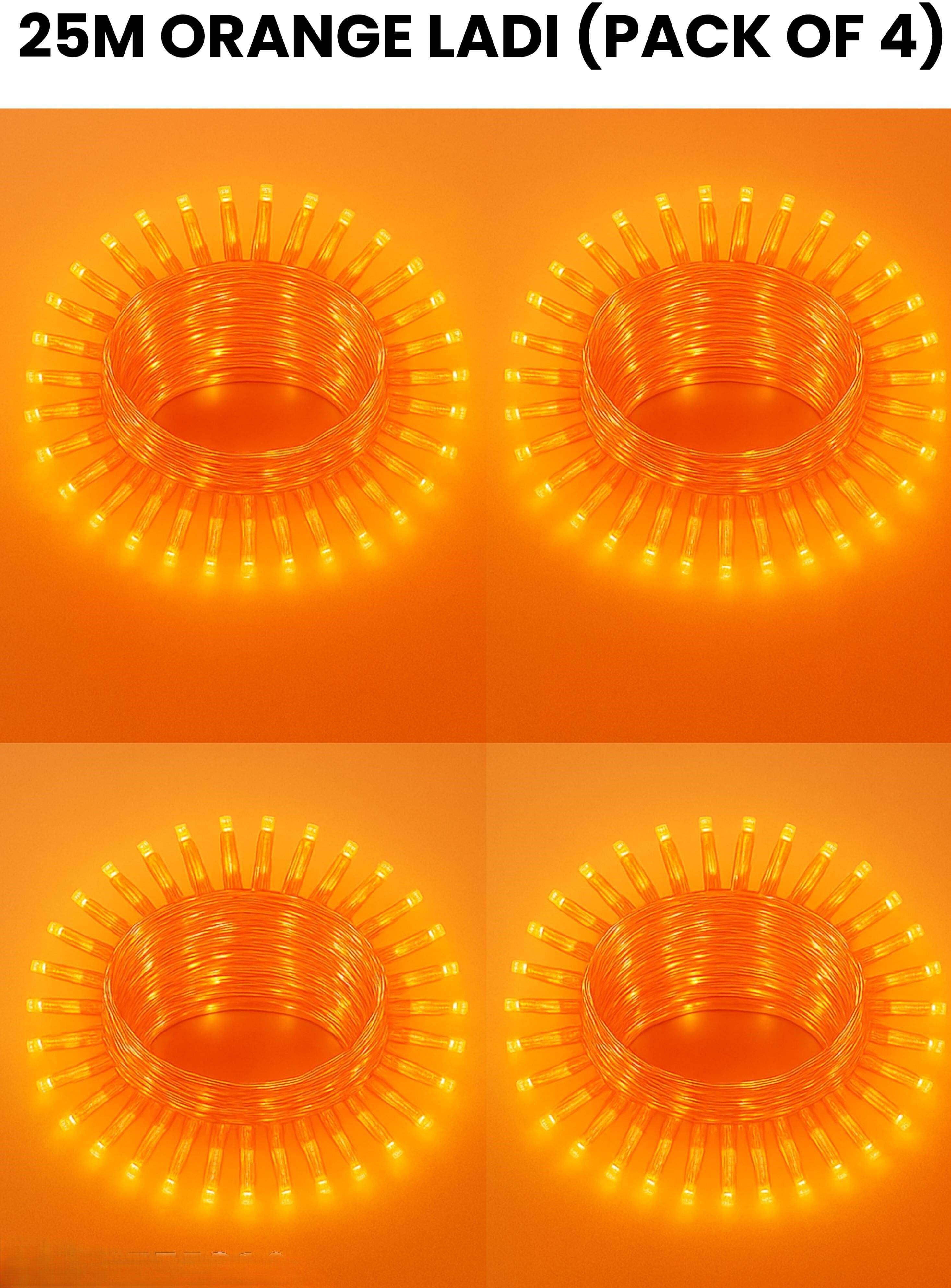     			ZESTRUM Orange 25M String Light ( Pack of 4 )