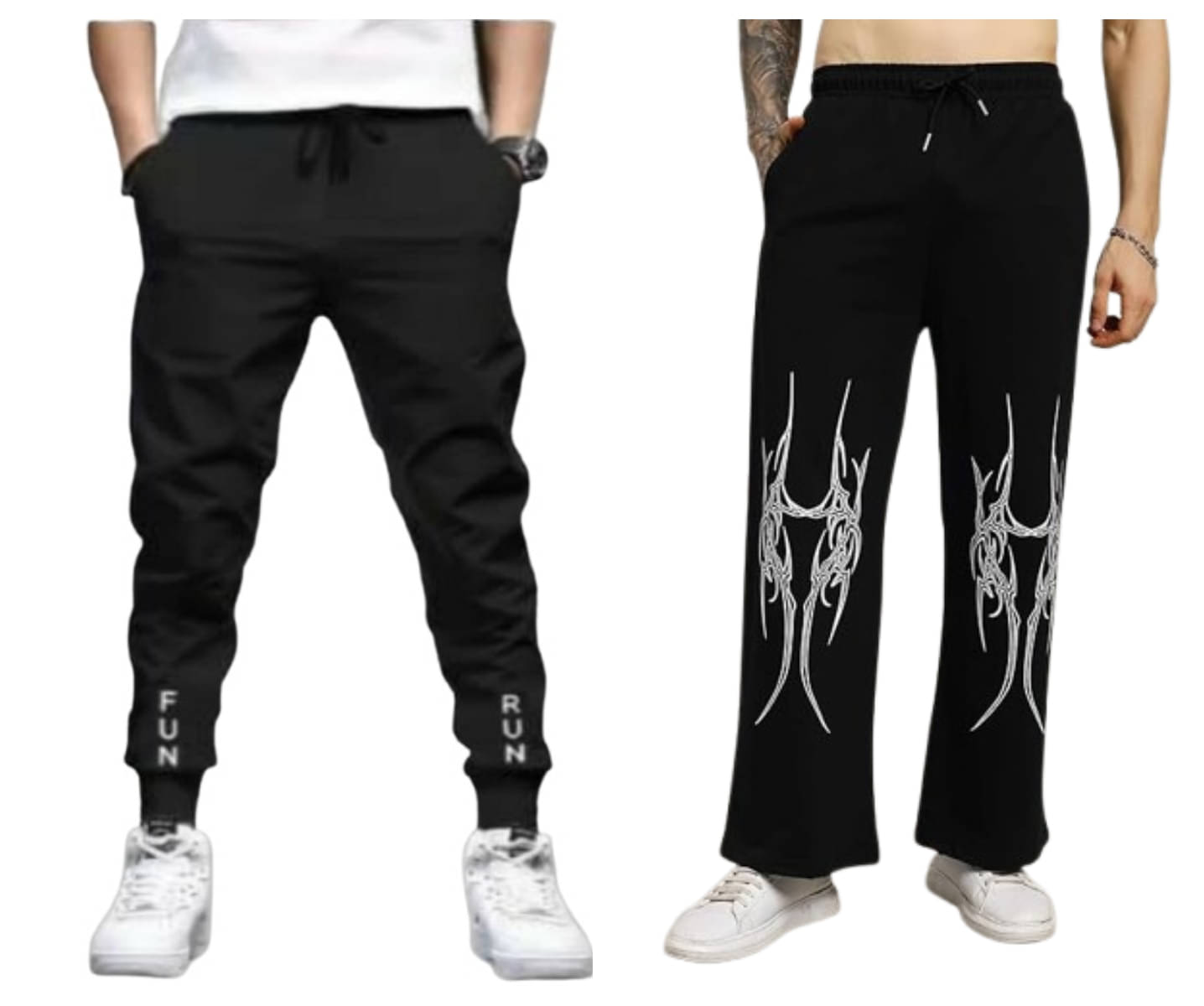 attitude start of fashion Black Lycra Men's Trackpants ( Pack of 2 )     			attitude start of fashion Black Lycra Men's Trackpants ( Pack of 2 )