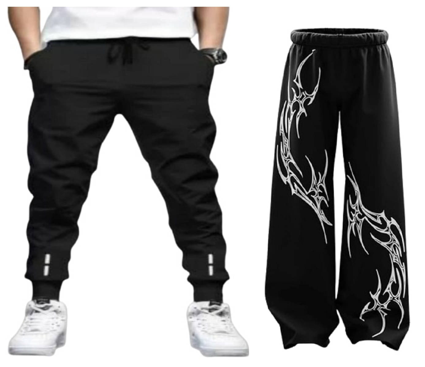 attitude start of fashion Black Lycra Men's Trackpants ( Pack of 2 ) attitude start of fashion Black Lycra Men's Trackpants ( Pack of 2 )