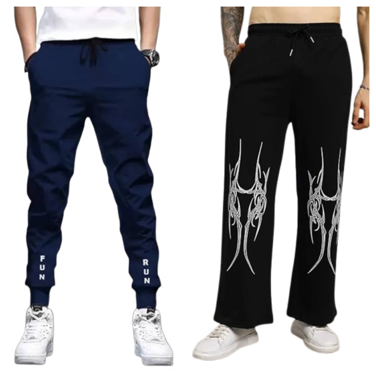attitude start of fashion Blue Lycra Men's Trackpants ( Pack of 2 ) attitude start of fashion Blue Lycra Men's Trackpants ( Pack of 2 )