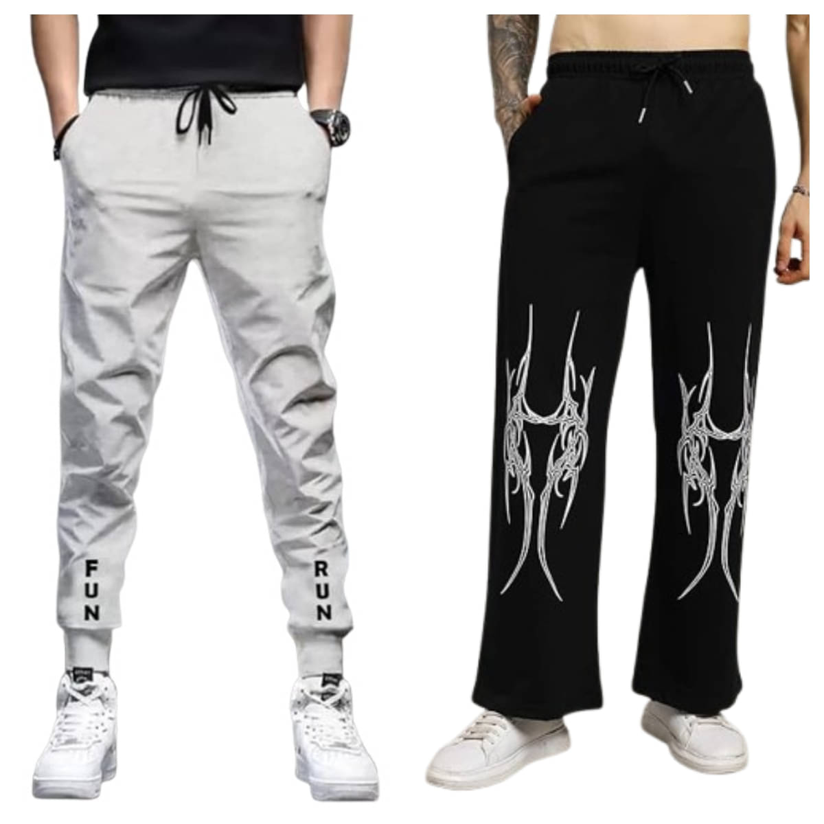 attitude start of fashion Grey Lycra Men's Trackpants ( Pack of 2 ) attitude start of fashion Grey Lycra Men's Trackpants ( Pack of 2 )