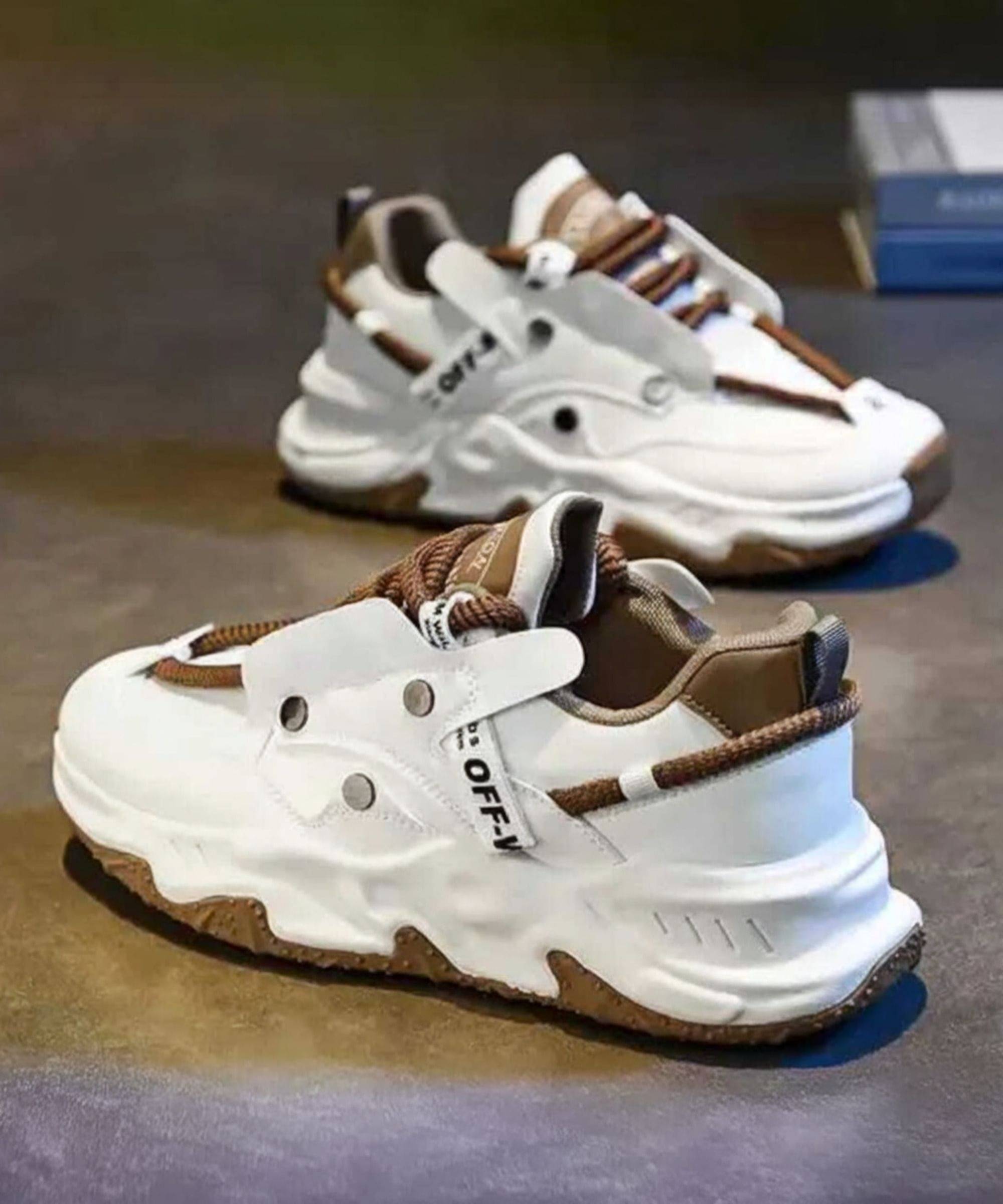     			ayush&sons Tan Men's Sneakers