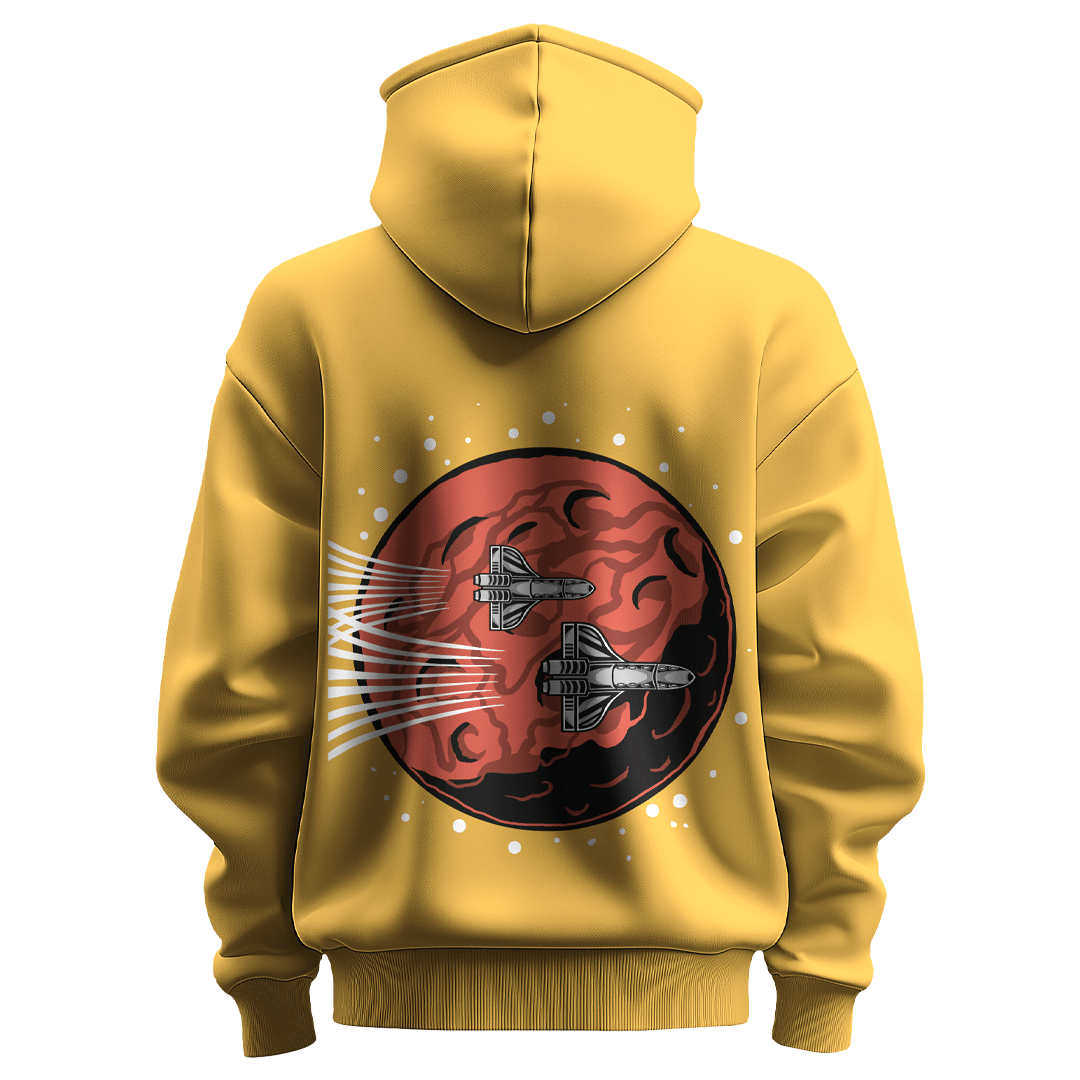     			bull clothing Cotton Hooded Men's Sweatshirt - Mustard ( Pack of 1 )