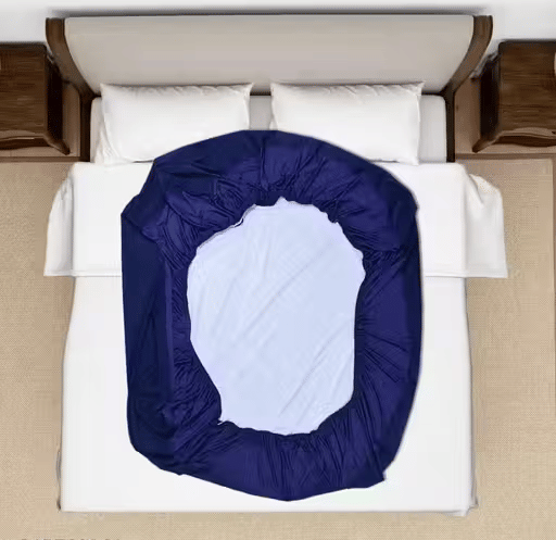 cpg Blue Cotton Mattress Cover cpg Blue Cotton Mattress Cover