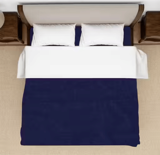 cpg Navy Blue Cotton Mattress Cover cpg Navy Blue Cotton Mattress Cover