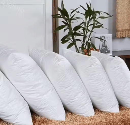 cpg Set of 5 Cotton Solid Square Cushion Cover (16X16)cm - White cpg Set of 5 Cotton Solid Square Cushion Cover (16X16)cm - White