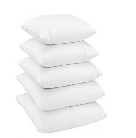 cpg Set of 5 Cotton Solid Square Cushion Cover (16X16)cm - White cpg Set of 5 Cotton Solid Square Cushion Cover (16X16)cm - White