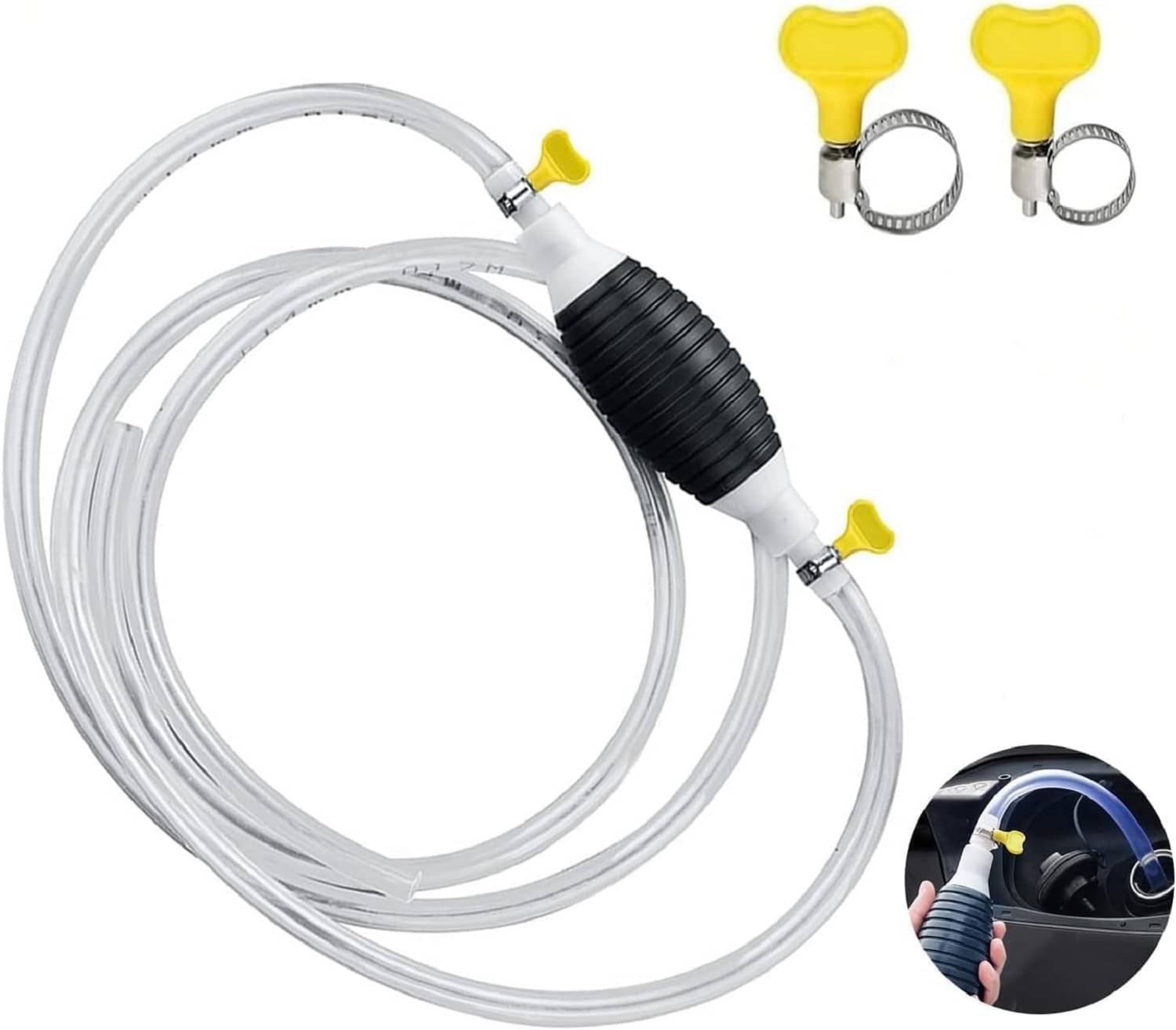     			fuel transfer pump pipe 2 meter, petrol oil diesel transfer pump, manual hand pump for car, high flow fuel pump with 1M hose, tank sucker pipe, portable fuel oil transfer kit, siphon hand pump, car fuel pipe, petrol pipe pump, manual transfer pipe