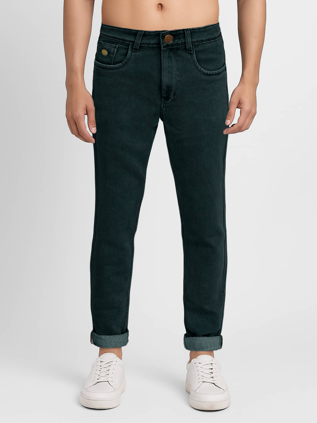 plounge Slim Fit Clean Look Men's Jeans - Blue ( Pack of 1 ) - Jeans | Buy online on ZillyBuy