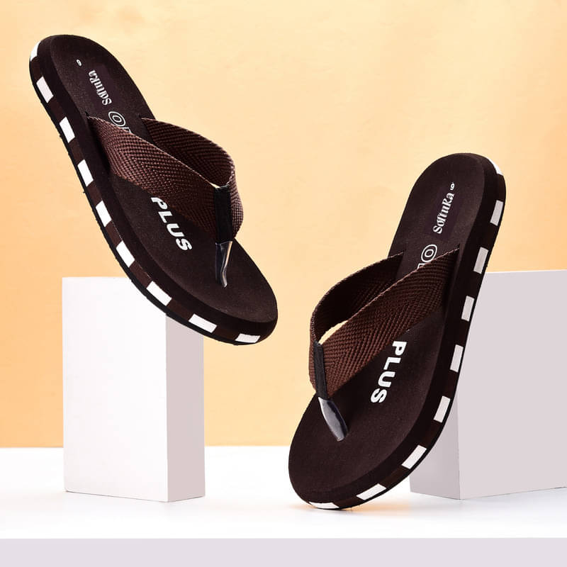     			softura Brown Men's Daily Slipper