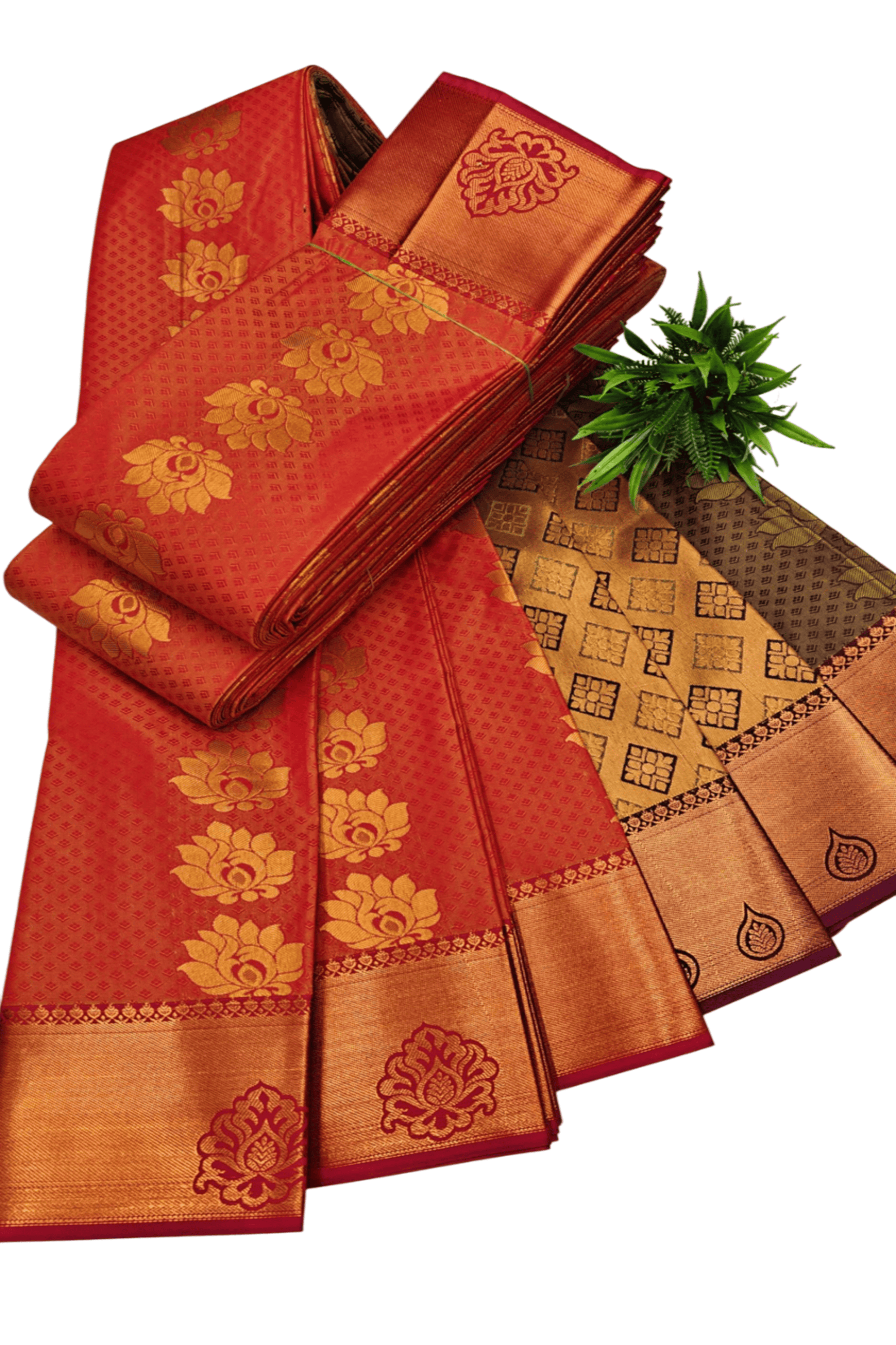 Aaradhyaa Silk Embellished Mysore Silk Sarees With Unstitched Blouse Piece ( Red,Gold ) Aaradhyaa Silk Embellished Mysore Silk Sarees With Unstitched Blouse Piece ( Red,Gold )