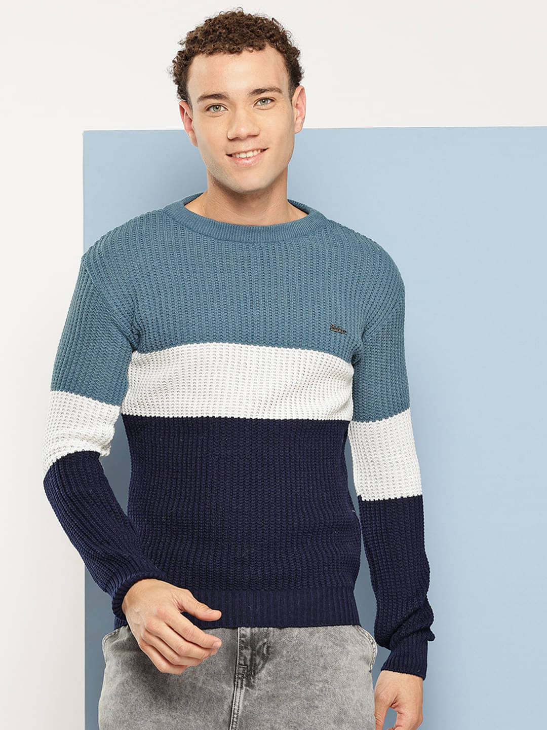 Aarika Woollen Round Neck Men's Full Sleeves Pullover Sweater - Teal ( Pack of 1 )     			Aarika Woollen Round Neck Men's Full Sleeves Pullover Sweater - Teal ( Pack of 1 )