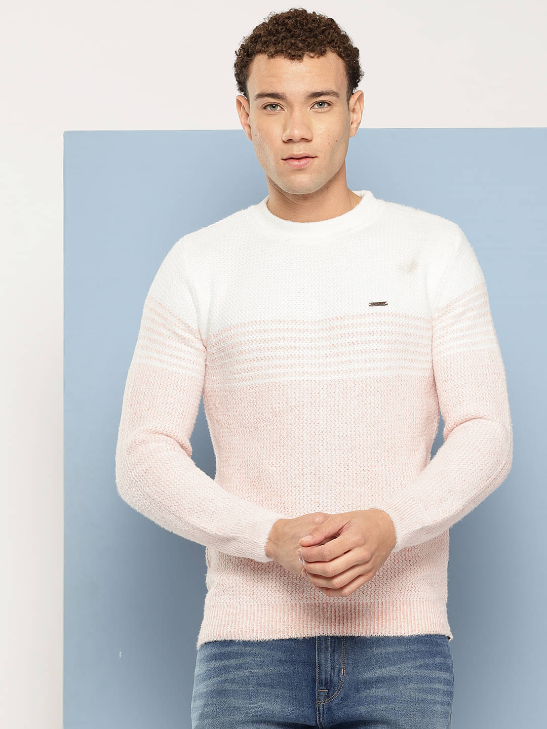 Aarika Woollen Round Neck Men's Full Sleeves Pullover Sweater - Peach ( Pack of 1 )     			Aarika Woollen Round Neck Men's Full Sleeves Pullover Sweater - Peach ( Pack of 1 )