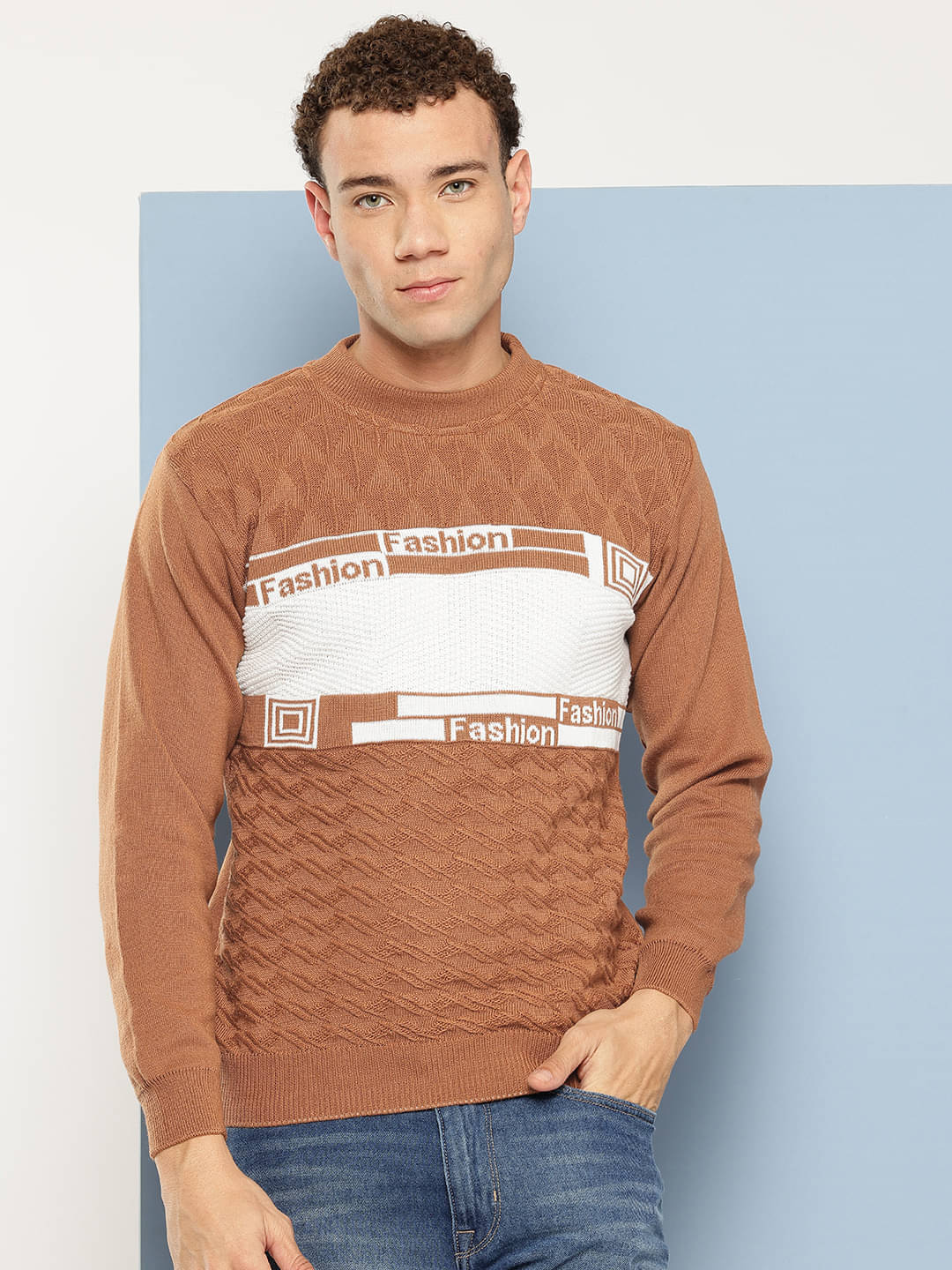 Aarika Woollen Round Neck Men's Full Sleeves Pullover Sweater - Brown ( Pack of 1 )     			Aarika Woollen Round Neck Men's Full Sleeves Pullover Sweater - Brown ( Pack of 1 )