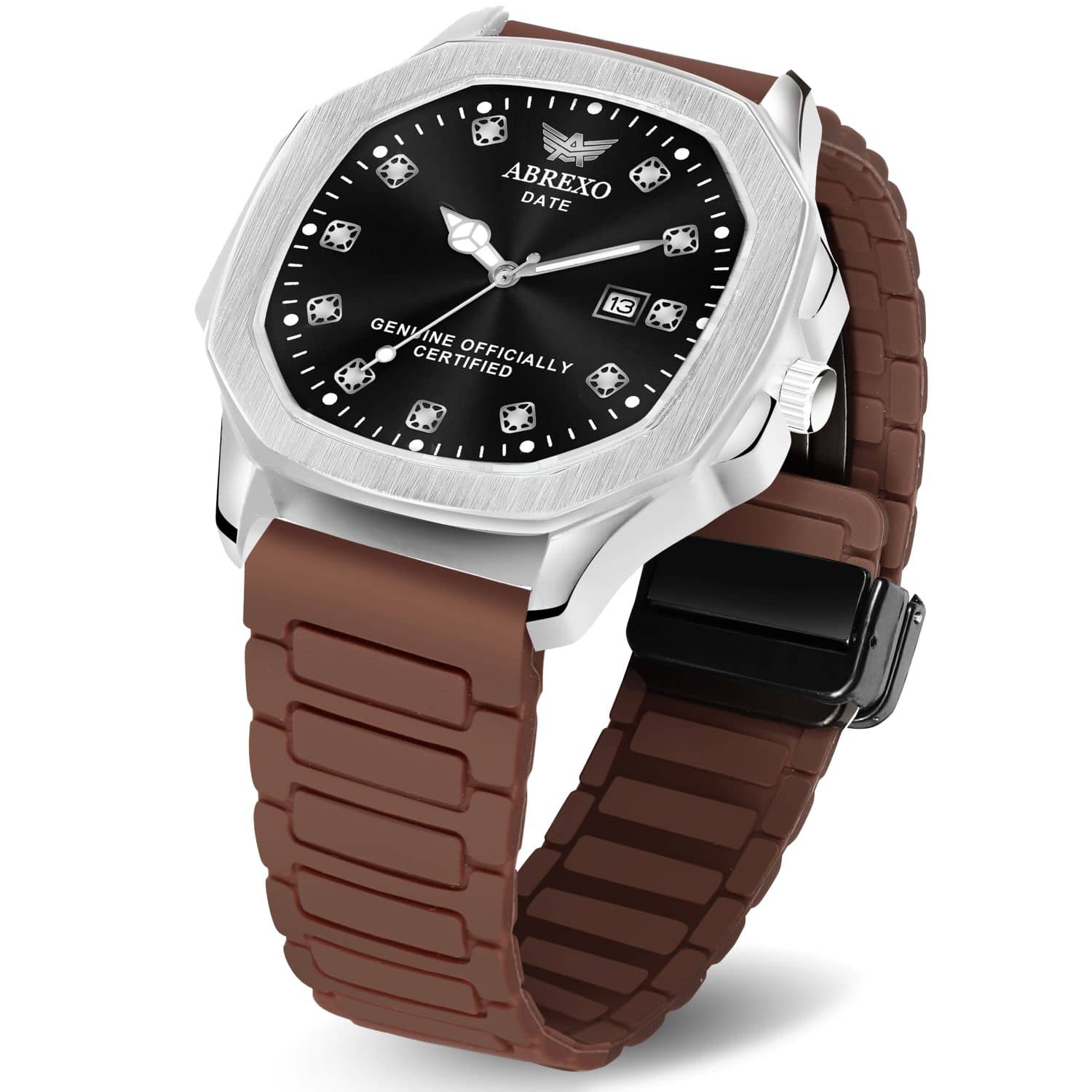 Abrexo Black Silicon Analog Men's Watch