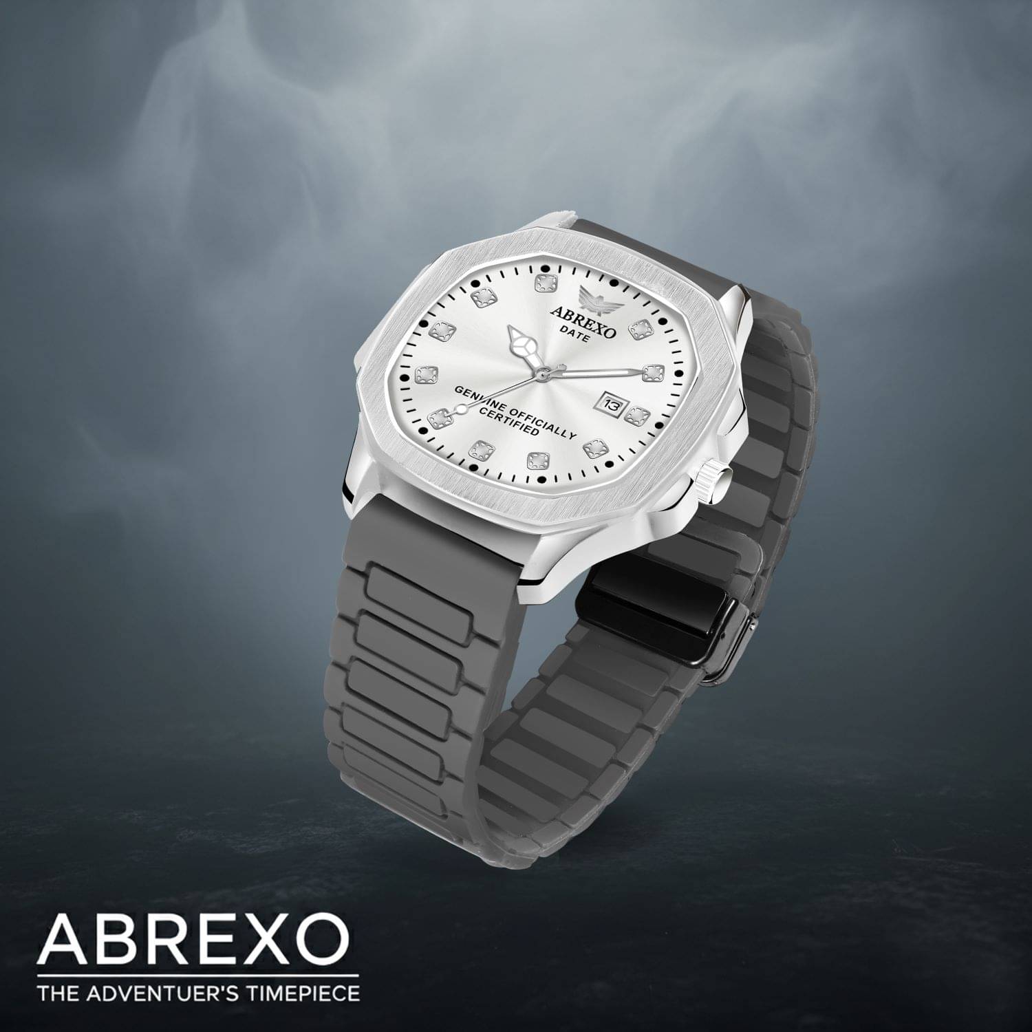     			Abrexo Dark Grey Silicon Analog Men's Watch