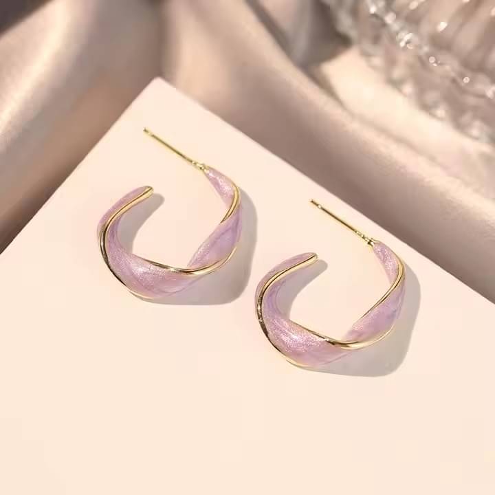     			Adornity Purple Stud Earrings ( Pack of 1 )