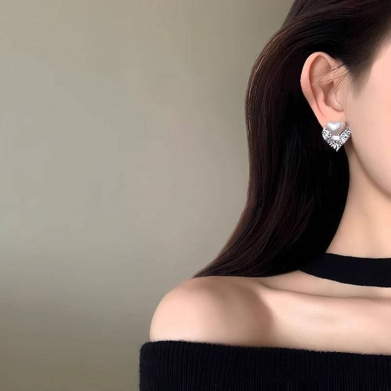    			Adornity Silver Stud Earrings ( Pack of 1 )