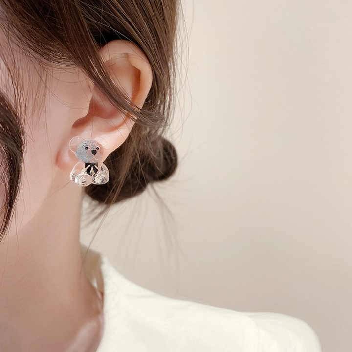     			Adornity White Stud Earrings ( Pack of 1 )
