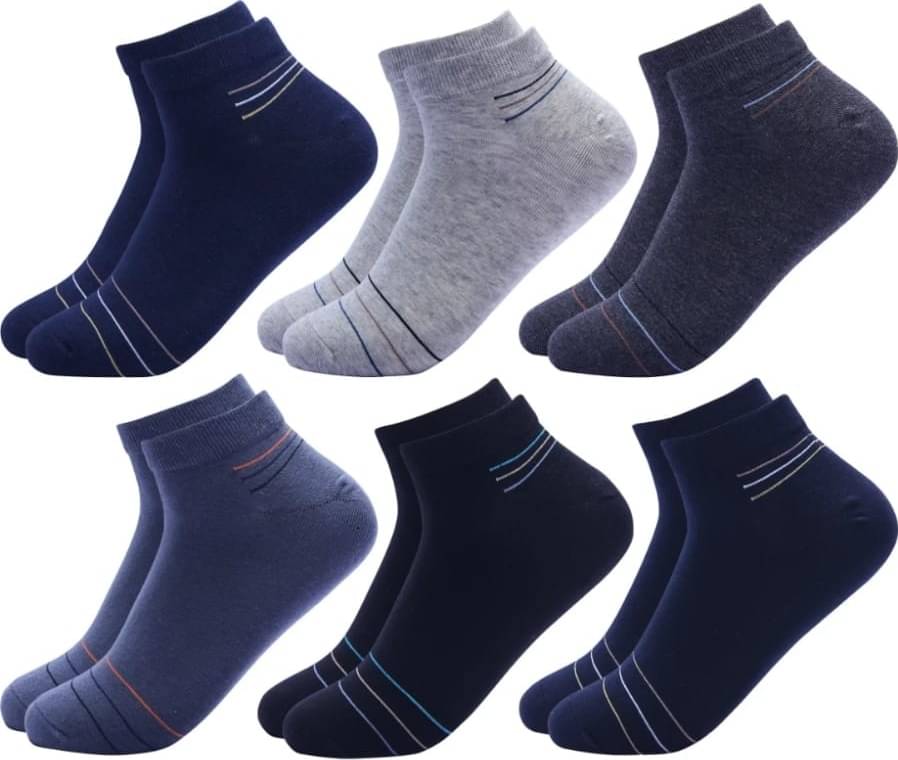 Akeeta Pack of 6 Men's Cotton Ankle Length Socks ( Multicolor ) Akeeta Pack of 6 Men's Cotton Ankle Length Socks ( Multicolor )