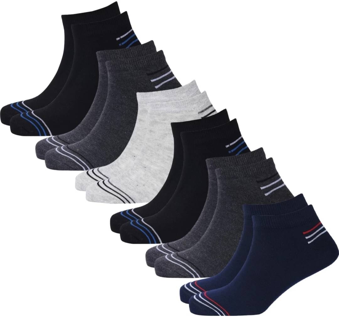Akeeta Pack of 6 Men's Cotton Ankle Length Socks ( Multicolor ) Akeeta Pack of 6 Men's Cotton Ankle Length Socks ( Multicolor )