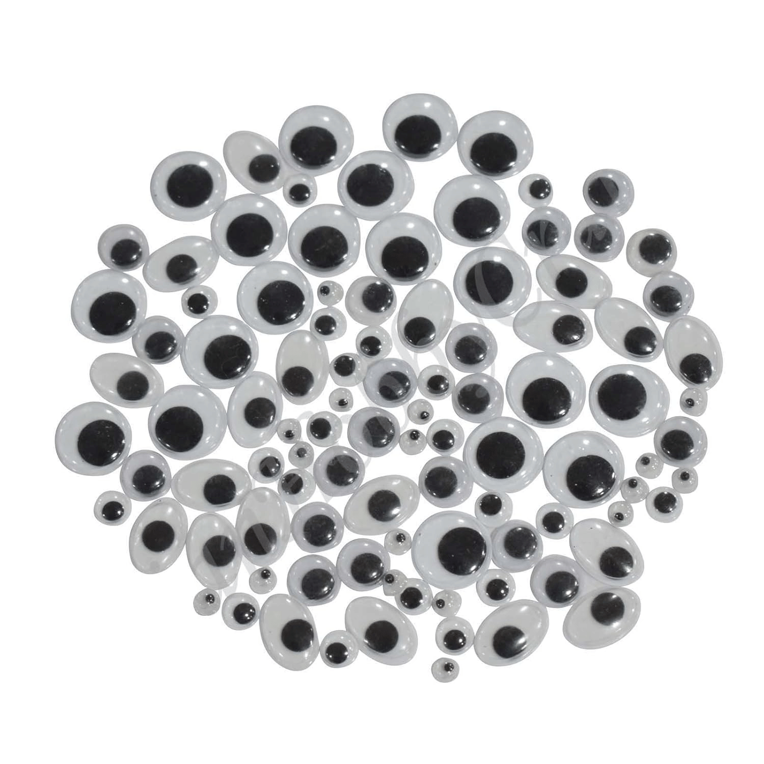     			Asian Hobby Crafts Plastic Googly Eyes – 100 pcs Assorted ( Pack of 1 )