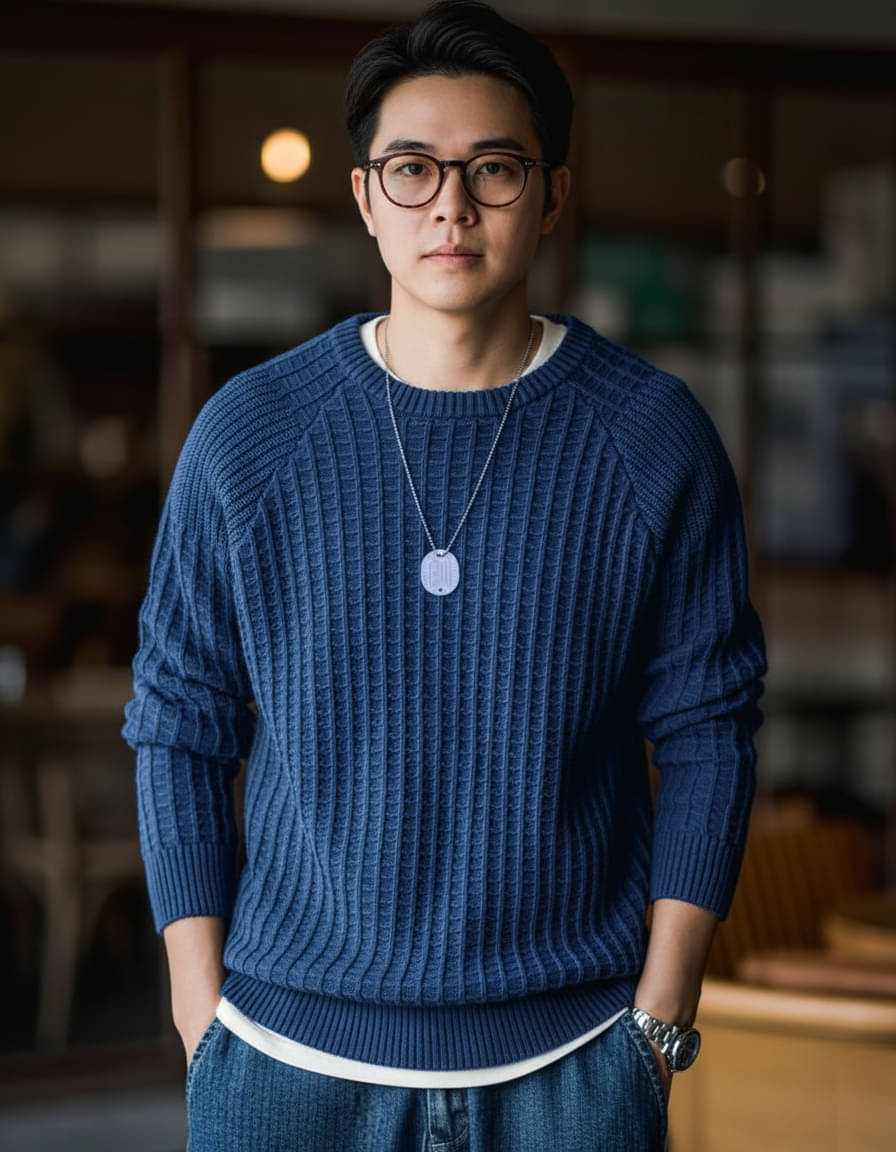 CAT BUNNY Woollen Blend Round Neck Men's Full Sleeves Pullover Sweater - Blue ( Pack of 1 ) CAT BUNNY Woollen Blend Round Neck Men's Full Sleeves Pullover Sweater - Blue ( Pack of 1 )
