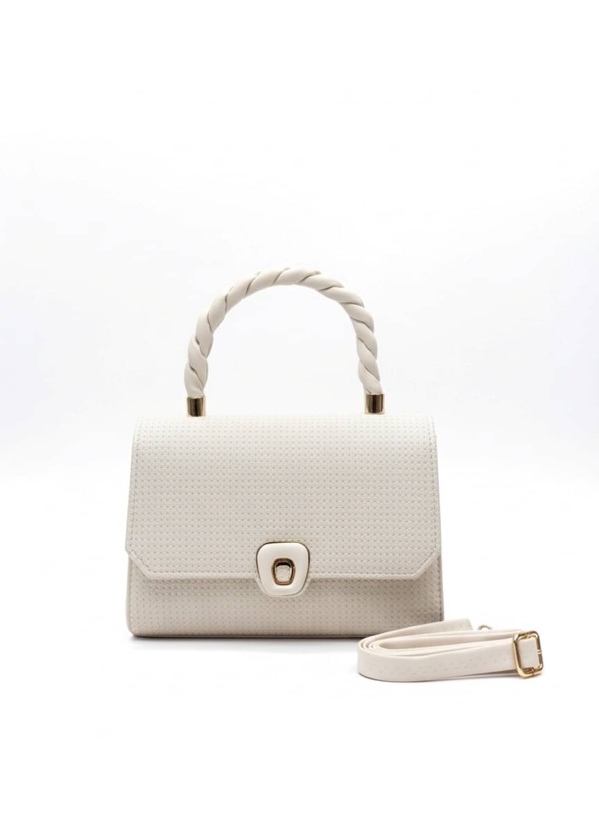     			De Elmore Sling Bag Faux Leather Set of 1 ( Cream )