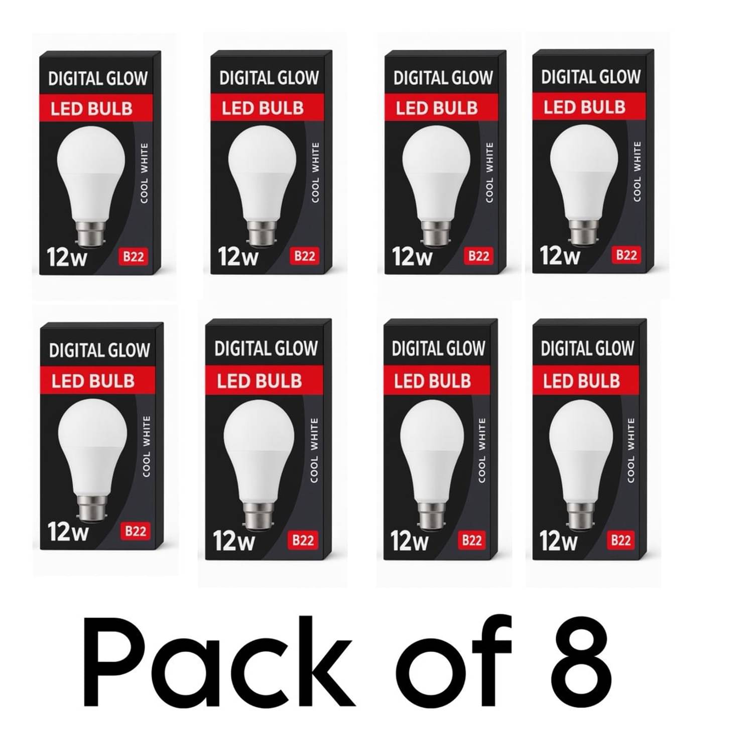     			Digital glow 12W Cool Day Light LED Bulb ( Single Pack )
