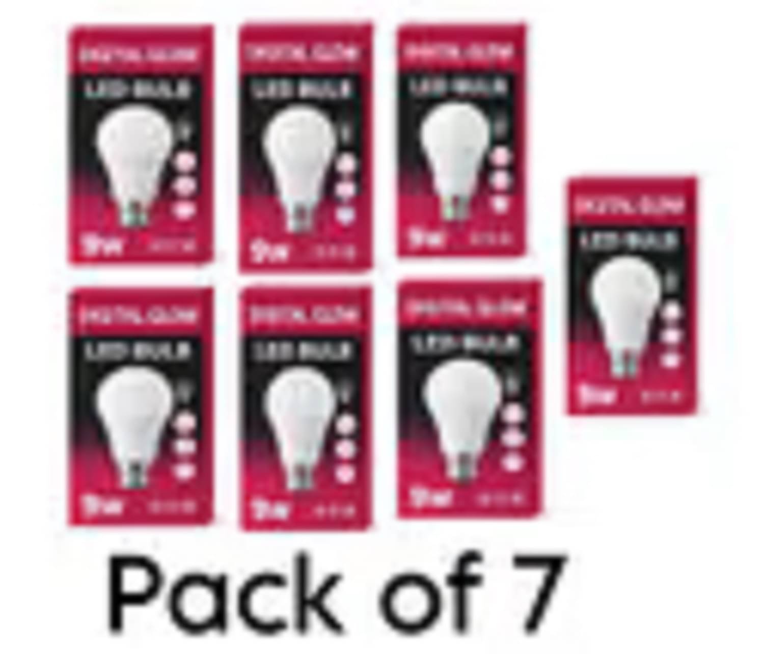 Digital glow 9W Cool Day Light LED Bulb ( Pack of 7 ) Digital glow 9W Cool Day Light LED Bulb ( Pack of 7 )