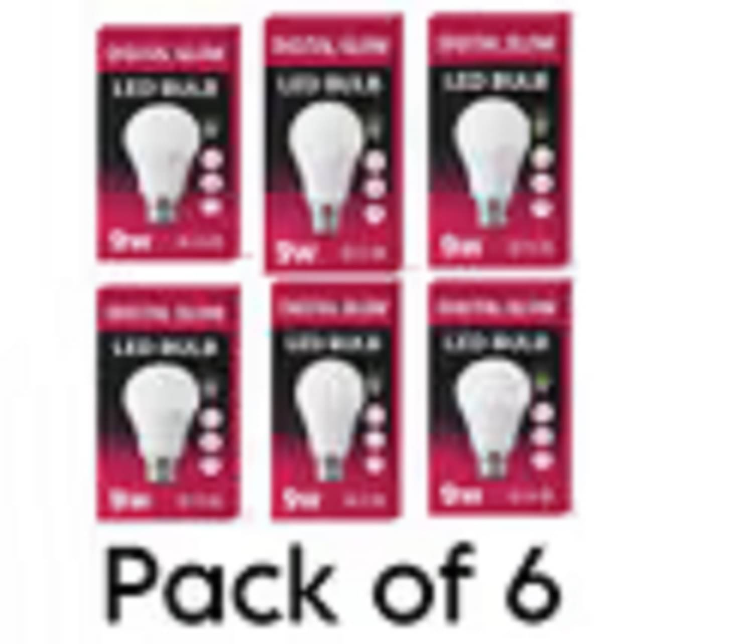 Digital glow 9W Cool Day Light LED Bulb ( Pack of 6 ) Digital glow 9W Cool Day Light LED Bulb ( Pack of 6 )