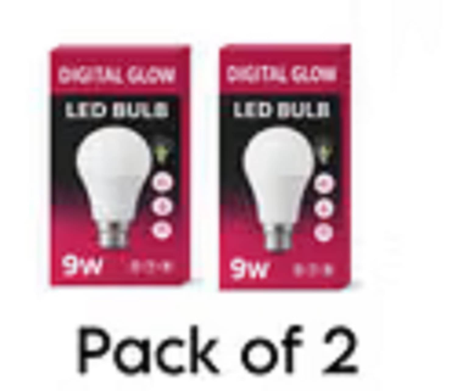 Digital glow 9W Cool Day Light LED Bulb ( Pack of 2 ) Digital glow 9W Cool Day Light LED Bulb ( Pack of 2 )