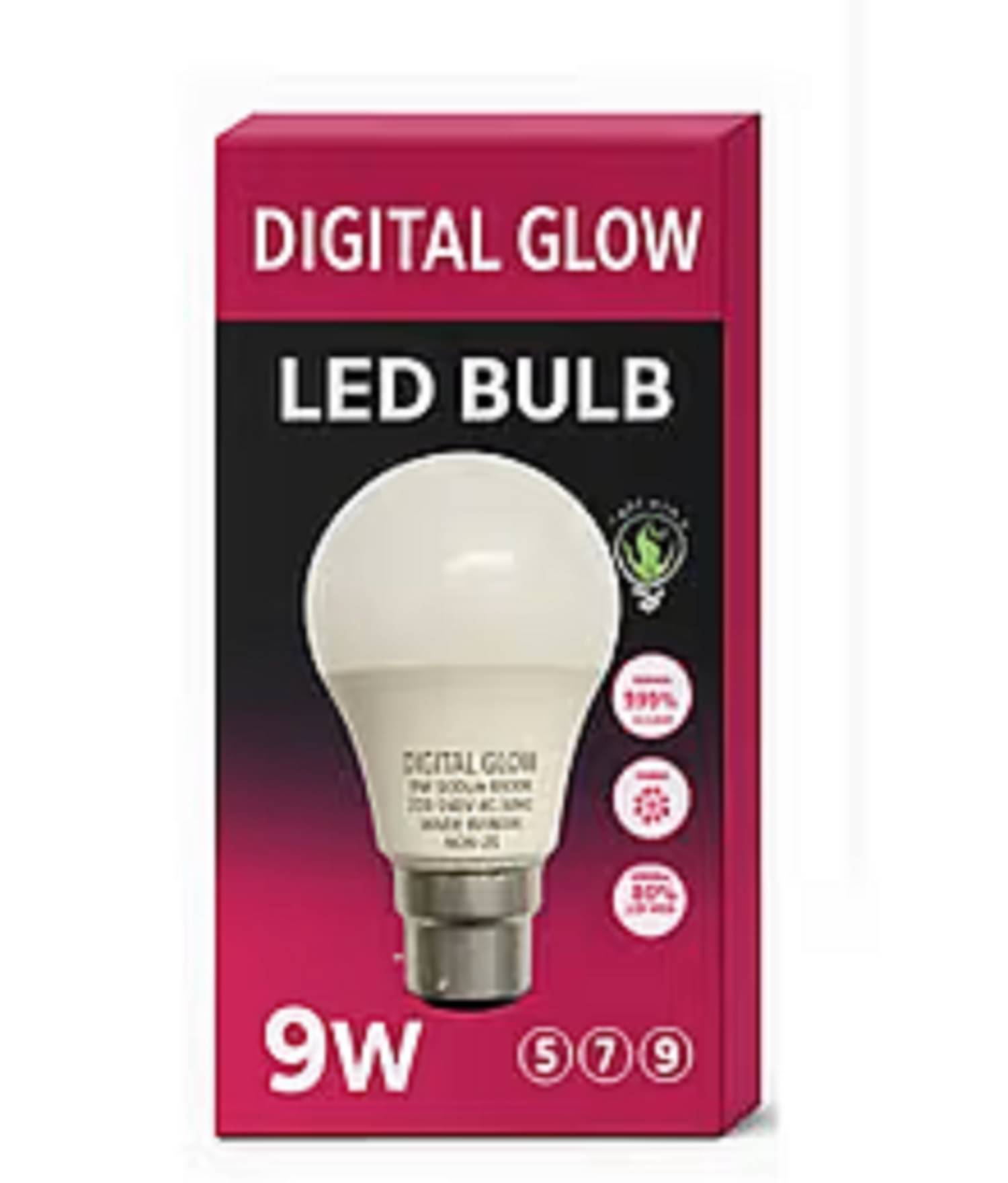 Digital glow 9W Cool Day Light LED Bulb ( Single Pack ) Digital glow 9W Cool Day Light LED Bulb ( Single Pack )