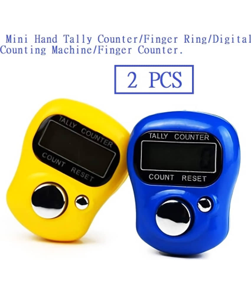 FSN 2 Pc Finger Ring Counter, 4 Digit Hand Clicker Tally Counter Multicolour with Clear Visible Numbers, - Sports and Fitness Equipment | Buy online on ZillyBuy