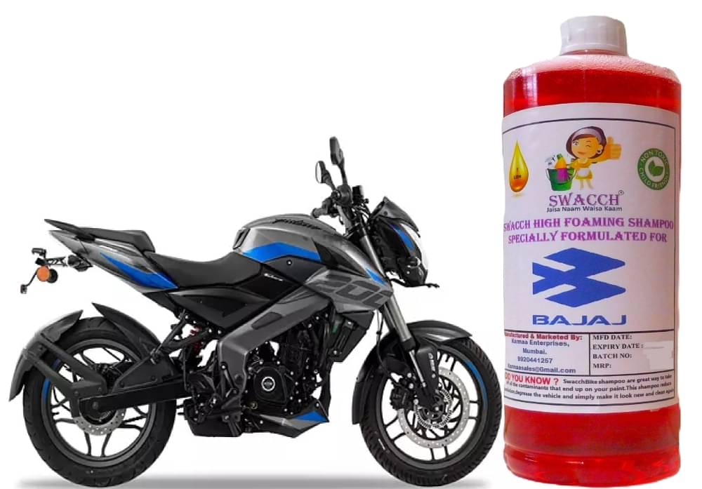 High Foaming Bike Shampoo Formulated For Bajaj Pulsar NS200 , Thick Foam with Wax Coat I Non-Toxic Formula I Ph Balanced I Super Saver Pack I Premium Wax Formulation I Glossy & Shine I 1 Litre High Foaming Bike Shampoo Formulated For Bajaj Pulsar NS200 , Thick Foam with Wax Coat I Non-Toxic Formula I Ph Balanced I Super Saver Pack I Premium Wax Formulation I Glossy & Shine I 1 Litre