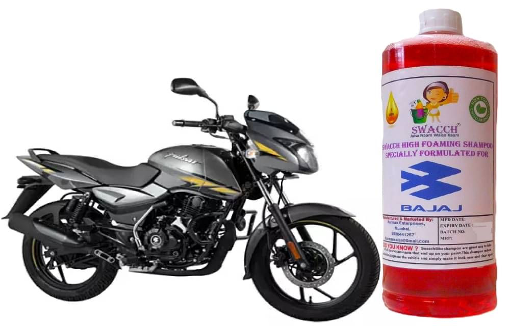     			High Foaming Bike Shampoo Formulated For Bajaj Pulsar 125 , Thick Foam with Wax Coat I Non-Toxic Formula I Ph Balanced I Super Saver Pack I Premium Wax Formulation I Glossy & Shine I 1 Litre
