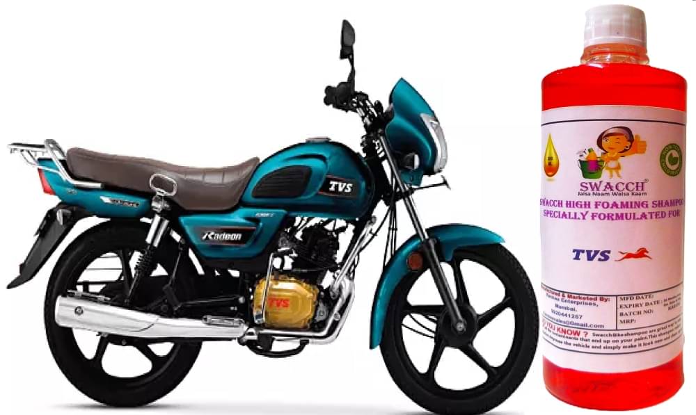 High Foaming Bike Shampoo Formulated For TVS Radeon 125 I Thick Foam with Wax Coat I Non-Toxic Formula I Super Saver Pack I Premium Wax Formulation I Glossy & Shine I 500ml     			High Foaming Bike Shampoo Formulated For TVS Radeon 125 I Thick Foam with Wax Coat I Non-Toxic Formula I Super Saver Pack I Premium Wax Formulation I Glossy & Shine I 500ml