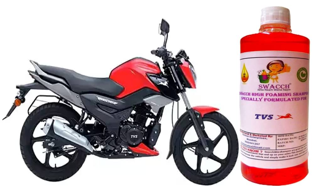 High Foaming Bike Shampoo Formulated For TVS Raider 125 I Thick Foam with Wax Coat I Non-Toxic Formula I Super Saver Pack I Premium Wax Formulation I Glossy & Shine I 500ml High Foaming Bike Shampoo Formulated For TVS Raider 125 I Thick Foam with Wax Coat I Non-Toxic Formula I Super Saver Pack I Premium Wax Formulation I Glossy & Shine I 500ml