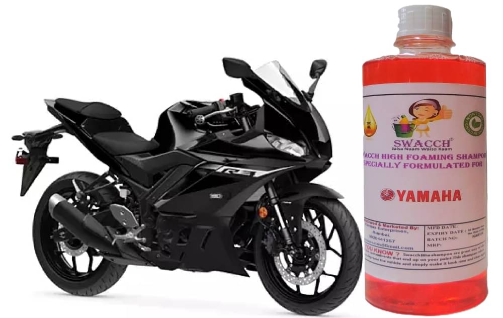     			High Foaming Bike Shampoo Formulated For Yamaha YZF-R3 , Thick Foam with Wax Coat I Non-Toxic Formula I Ph Balanced I Super Saver Pack I Premium Wax Formulation I Glossy & Shine I 500ml