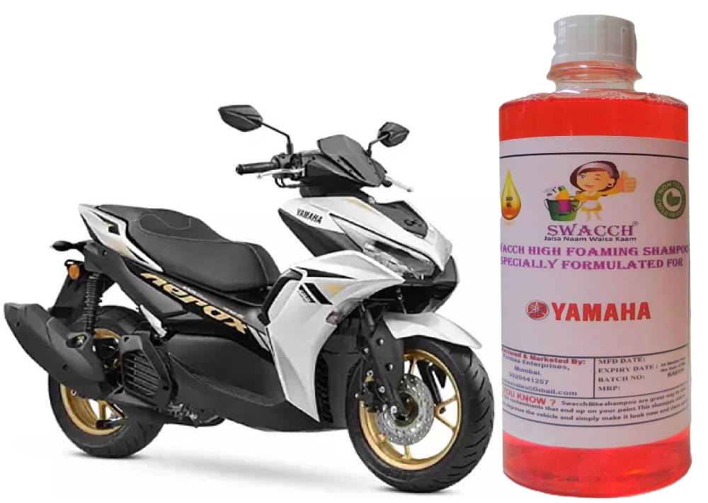 High Foaming Bike Shampoo Formulated For Yamaha Aerox 155 , Thick Foam with Wax Coat I Non-Toxic Formula I Ph Balanced I Super Saver Pack I Premium Wax Formulation I Glossy & Shine I 500ml High Foaming Bike Shampoo Formulated For Yamaha Aerox 155 , Thick Foam with Wax Coat I Non-Toxic Formula I Ph Balanced I Super Saver Pack I Premium Wax Formulation I Glossy & Shine I 500ml