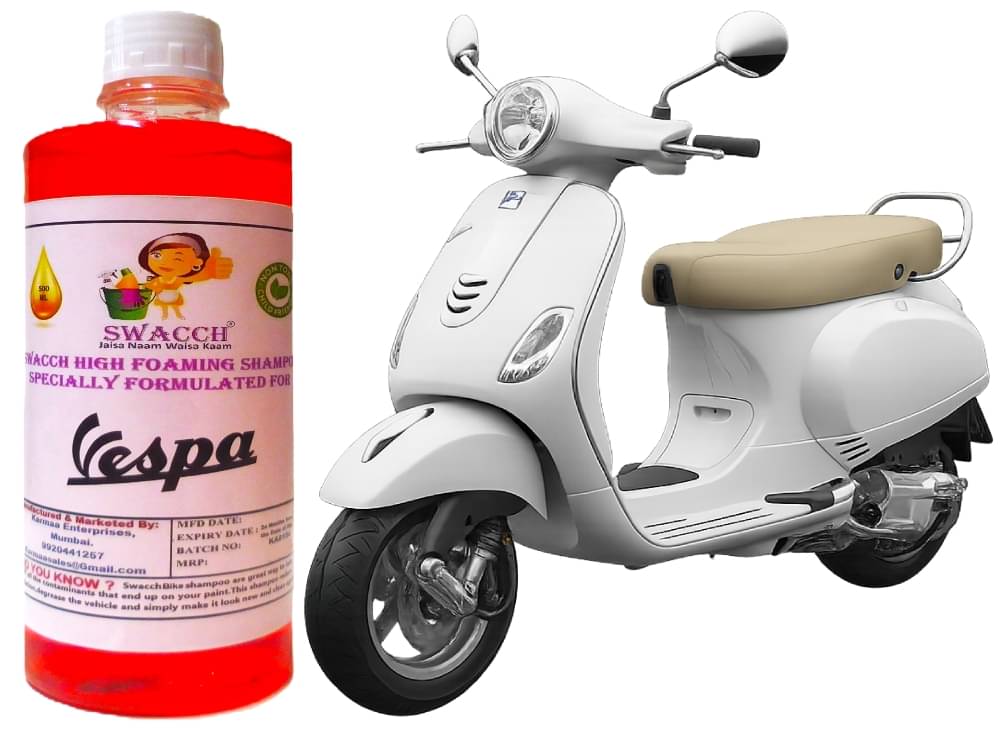 High Foaming Bike Shampoo Formulated For Vespa VXL 150 Thick Foam with Wax Coat I Non-Toxic Formula I Ph Balanced I Super Saver Pack I Premium Wax Formulation I Glossy & Shine I 500ml High Foaming Bike Shampoo Formulated For Vespa VXL 150 Thick Foam with Wax Coat I Non-Toxic Formula I Ph Balanced I Super Saver Pack I Premium Wax Formulation I Glossy & Shine I 500ml