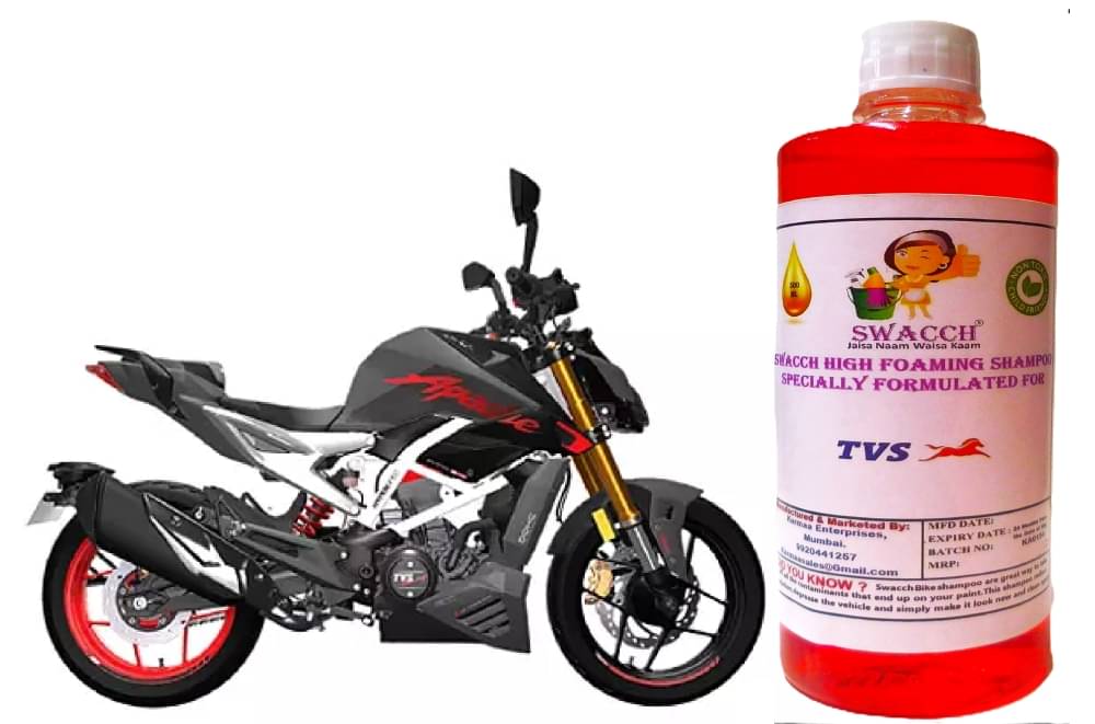 High Foaming Bike Shampoo Formulated For TVS Apache RTR 310 , Thick Foam with Wax Coat I Non-Toxic Formula I Super Saver Pack I Premium Wax Formulation I Glossy & Shine I 500ml High Foaming Bike Shampoo Formulated For TVS Apache RTR 310 , Thick Foam with Wax Coat I Non-Toxic Formula I Super Saver Pack I Premium Wax Formulation I Glossy & Shine I 500ml