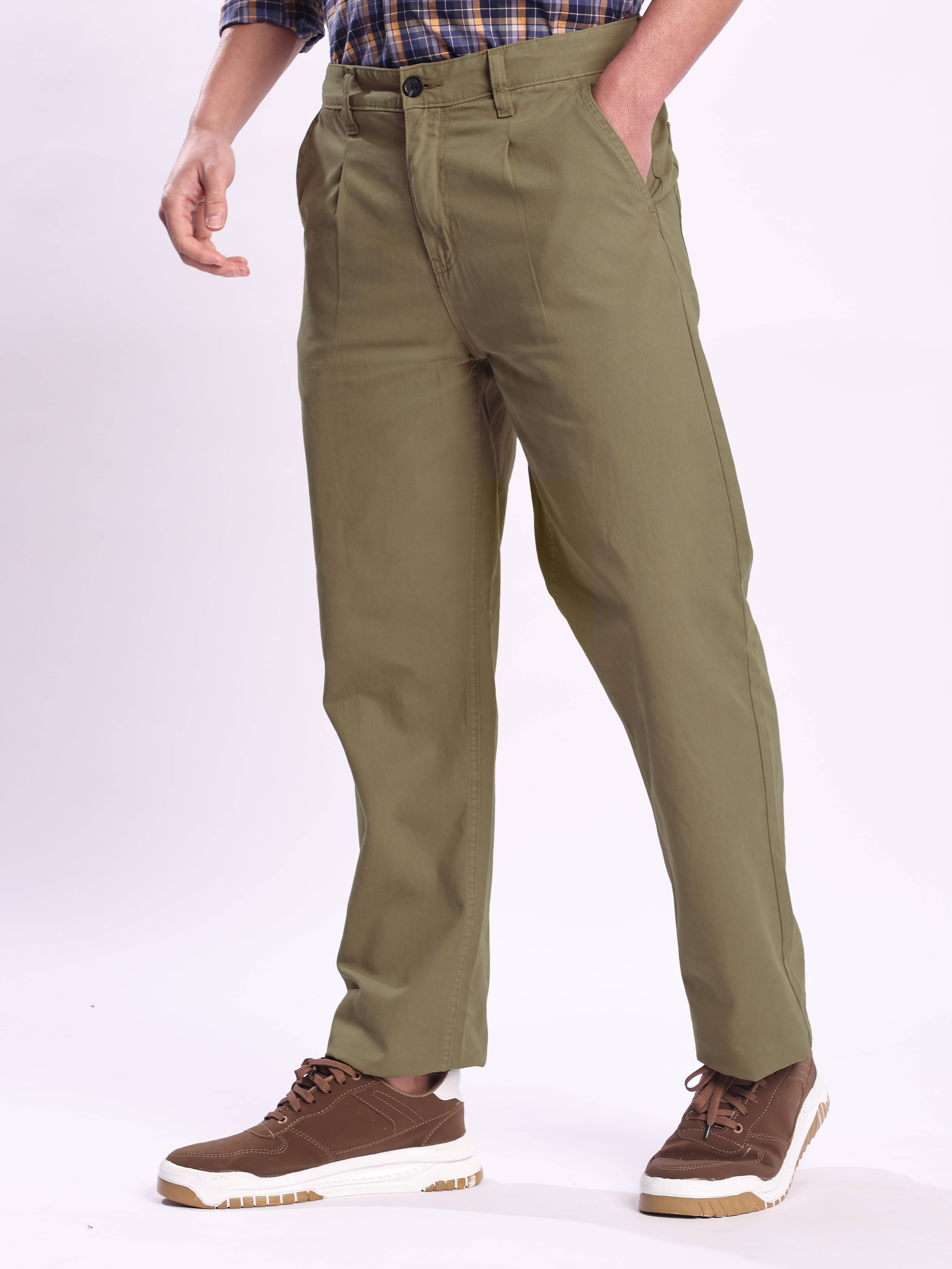     			IVOC Straight Men's Chinos - Green ( Pack of 1 )