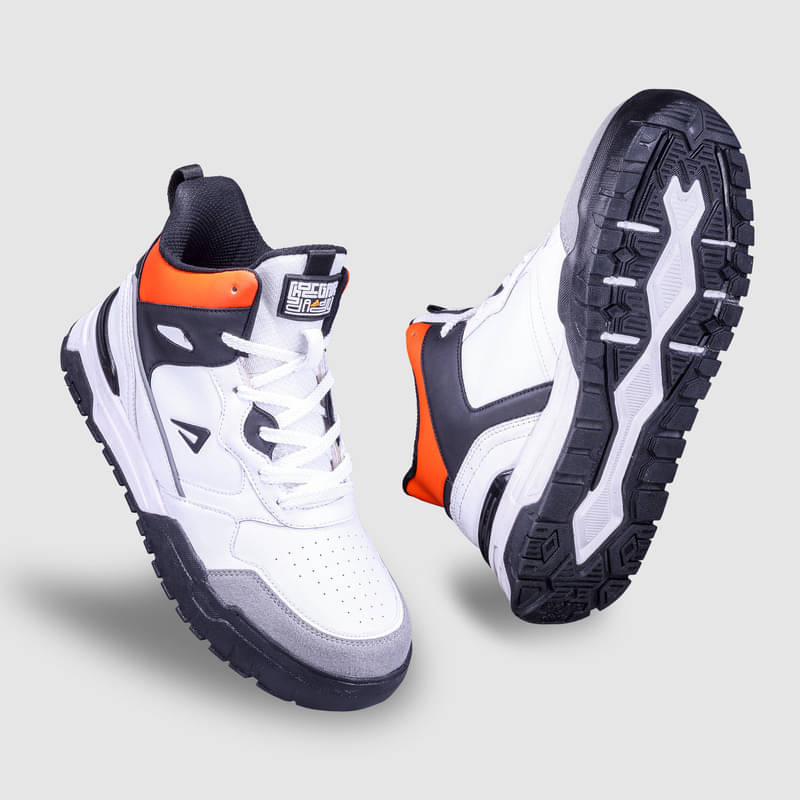 Impakto Stylish Lace-Up Casual Sneaker Orange Men's Outdoor Shoes Impakto Stylish Lace-Up Casual Sneaker Orange Men's Outdoor Shoes
