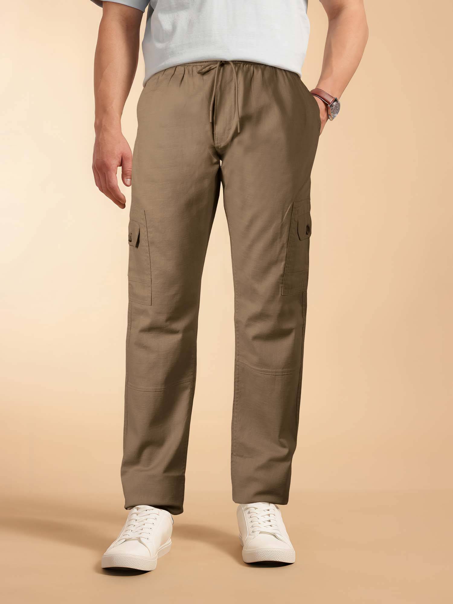     			JB JUST BLACK Relax Men's Cargos - Khaki ( Pack of 1 )