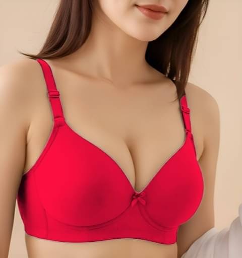 Jd Fashion Pack of 1 Lycra Lightly Padded Push Up Bra For Women ( Red ) Jd Fashion Pack of 1 Lycra Lightly Padded Push Up Bra For Women ( Red )